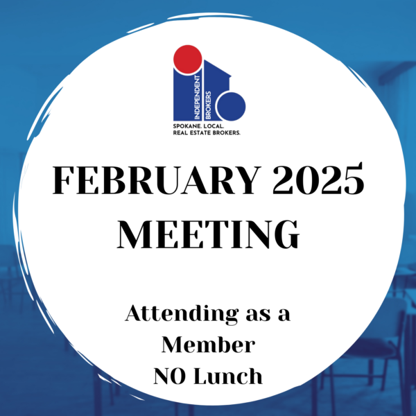 FEBRUARY MEETING + MEMBER + NO LUNCH